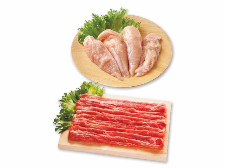 【お得】蒸しておいしいお肉セット（鶏ササミ・徳用豚しゃぶしゃぶ用）