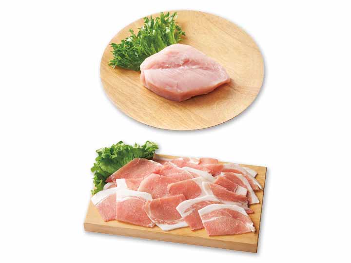 【お得】蒸しておいしい鶏豚セット（鶏ムネ・豚小間切れ）