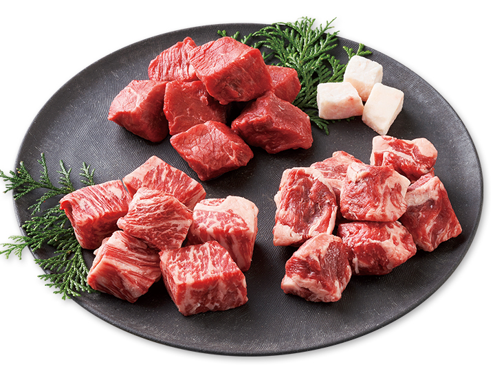 頒布会キャンセル分販売　赤身を味わう　短角牛サイコロステーキ用食べ比べ_2