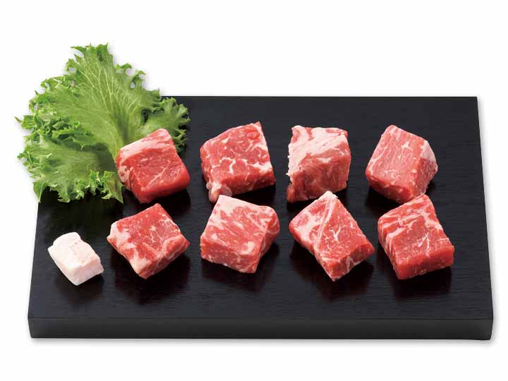冷凍短角牛やわらかサーロインサイコロステーキ用