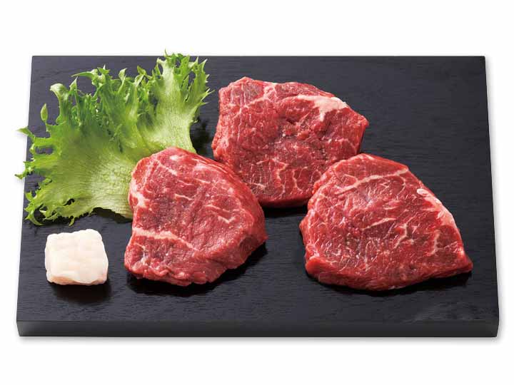 冷凍　短角牛　ランプミニステーキ用3枚
