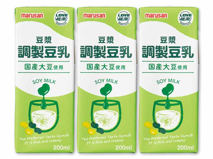 ゴクゴク飲める　国産大豆の調製豆乳3本