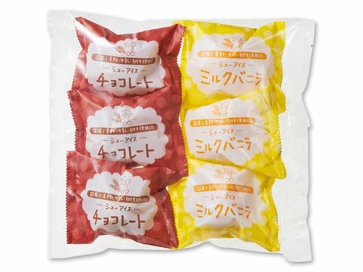 ヒロタのシューアイス アソート ミルクバニラ チョコ 有機野菜や自然食品の購入は大地を守る会のお買い物サイト