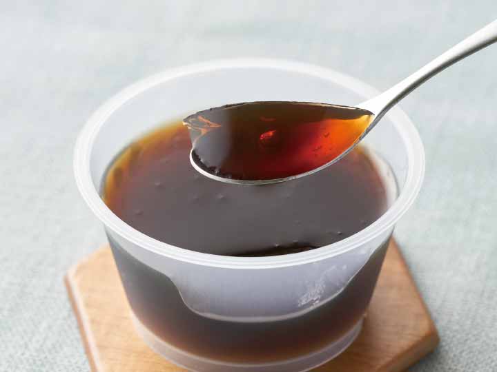 淹れたての香り広がるコーヒーゼリー（有機コーヒー豆使用）