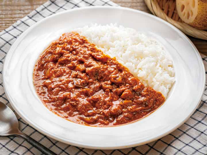 れんこん入りキーマカレー（千葉県産有機れんこん使用）