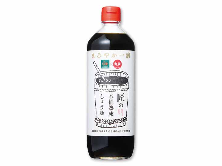 まろやか一滴　匠の木桶熟成醤油（契約栽培大豆使用）・600ＭＬ