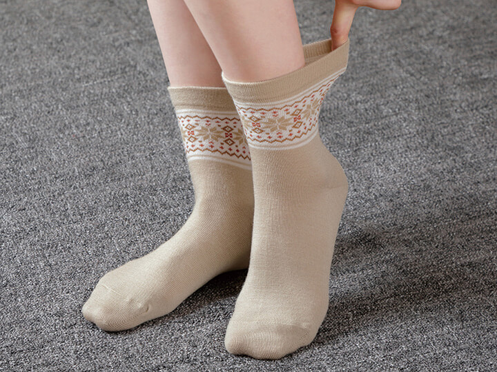 予約　日本製　口ゴムゆったりスノーソックス_2