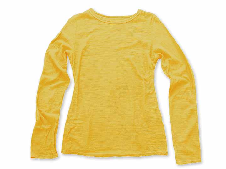 ウールガーゼ・セーター　羊品（ひつじひん）Ｌ　黄