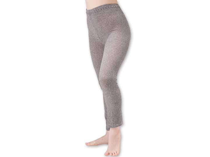 予約　【日本製】シルク混　絹のさらさらスパッツ（グレー）Ｍ−Ｌ