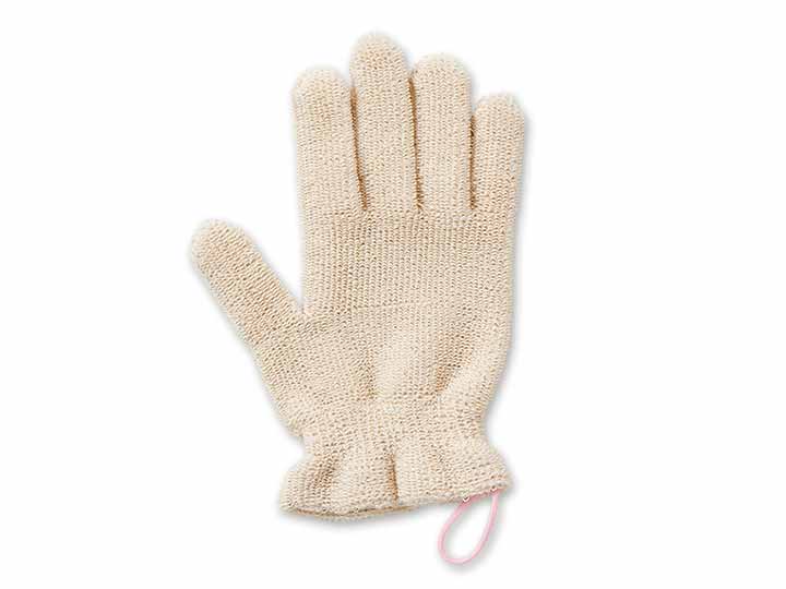 予約　オーガニックコットン浴用ボディウォッシュ手袋（生成）Ｓ