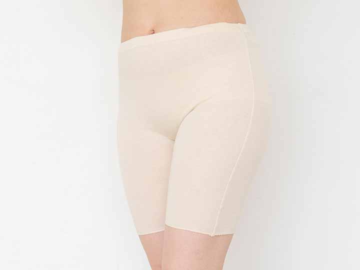 予約　ソフト接結五分丈フィットショーツ（Ｍ）きなり_2