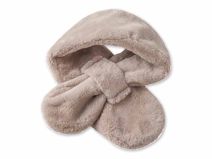 予約 あったかふんわり華やかティペット(カフェオレ)_2