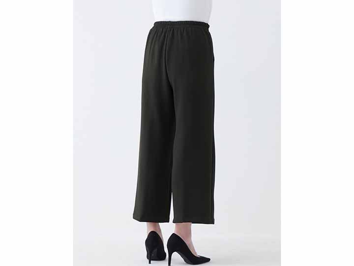 予約 【日本製】ゆったり暖か裏シャギーワイドパンツ(ブラック)LL_3