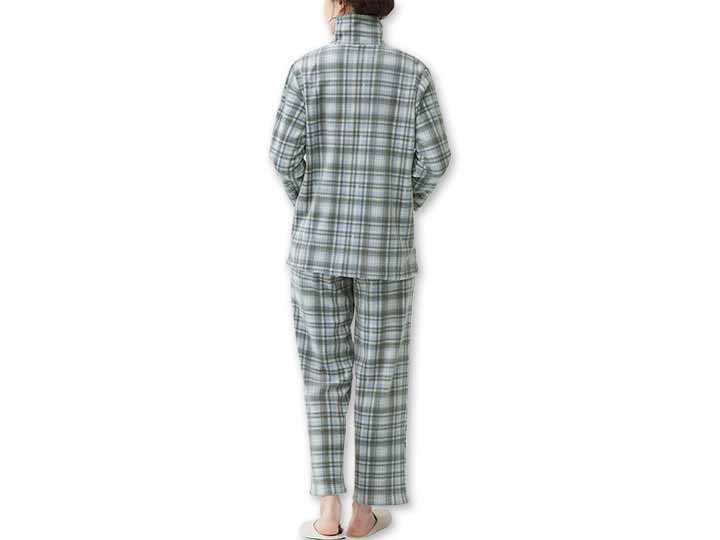 予約 軽くてあったかフリースパジャマ(ブルー系)LL_3