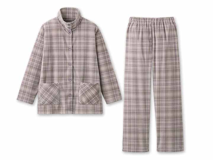 予約　軽くてあったかフリースパジャマ（ラベンダー系）Ｌ