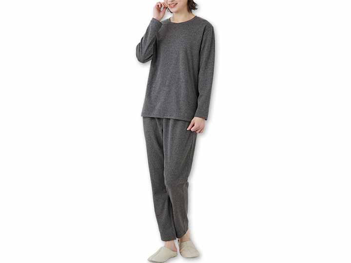 予約 リカバリーケア レディース上下セット(上:杢グレー・下:杢グレー)LL_2