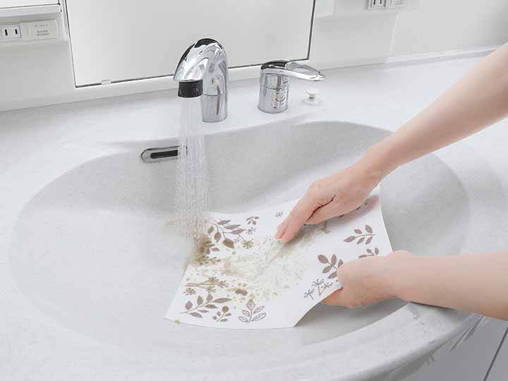 予約 吸着洗面所の汚れ黒ずみ防止シート2枚 葉柄 有機野菜や自然食品の購入は大地を守る会のお買い物サイト