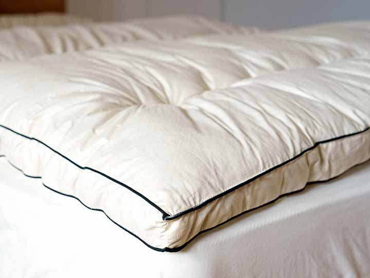 わた羊毛打ち直し ベッド用薄敷布団 シングルロング_2