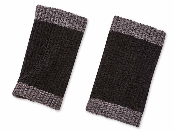 予約 吸湿発熱ぽかぽかウール混手首ウォーマー2枚組（ブラック） 有機野菜や自然食品の購入は大地を守る会のお買い物サイト