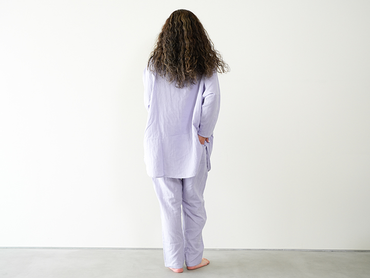 予約　着る保湿クリーム×ＴＥＲＡＸ　パジャマ　レディース　パープル　Ｌ_3