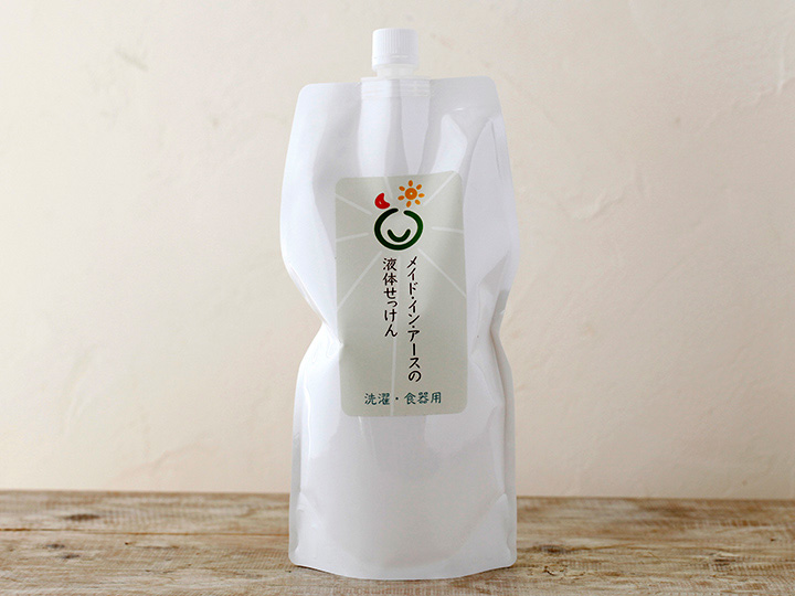 予約　メイド・イン・アースの液体せっけん（洗濯・食器・住居用液体せっけん）900ML詰替用