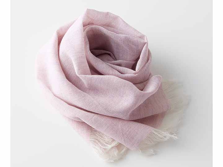 予約　【日本製】綿100％汗も拭ける手ぬぐいガーゼスカーフ（パープル系）