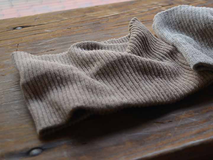 予約　ヤクとオーガニックコットンネックウォーマー　ブラウン_4