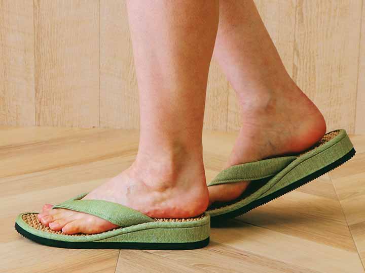 予約　七島い草草履　ルーチェ　グリ−ン　Ｌ_3