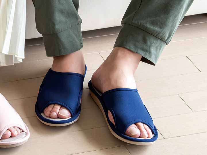 予約　吸い付く体幹サポートスリッパ　Ｌ　ネイビー_4