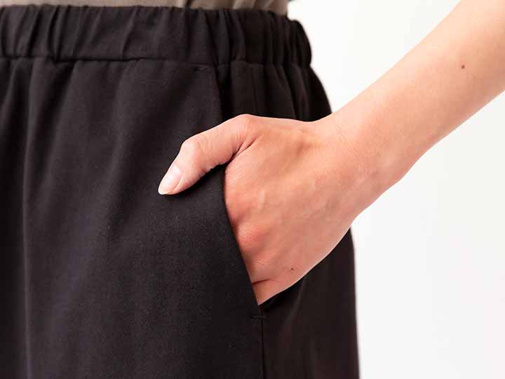 予約 OCストレッチリラックスパンツ・ブラック・M_3