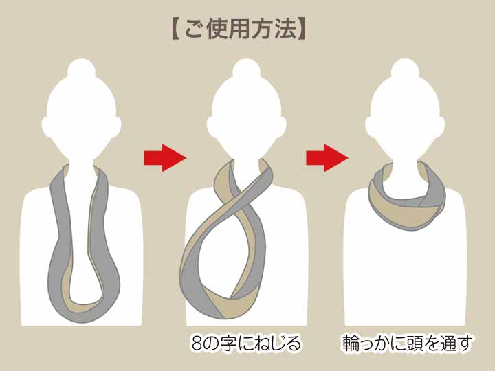 予約 蚊帳織ネックカバー 若葉×白茶_5