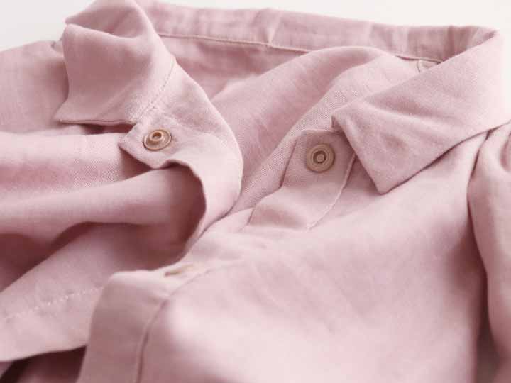 紡々(つむぎ)ガーゼのシャツパジャマ 珊瑚 L_3