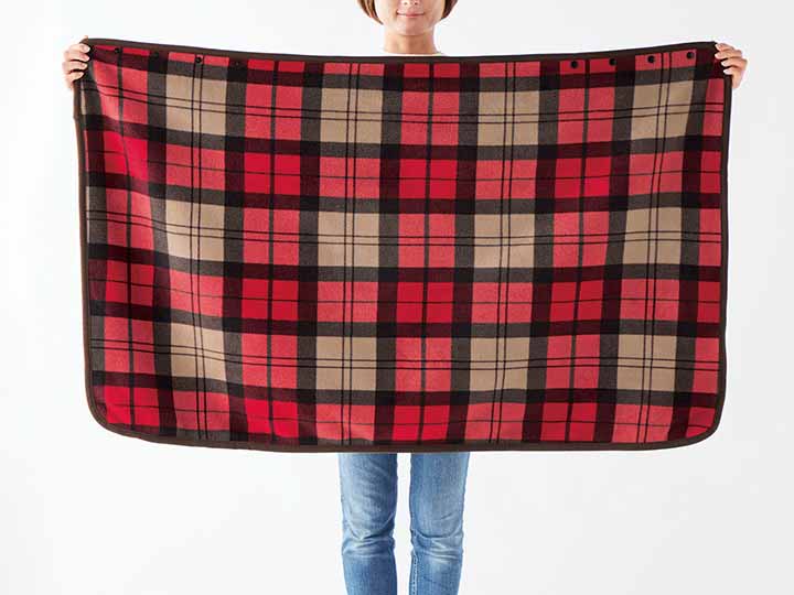 予約 リバーシブルマルチブランケットレッドチェックの宅配は大地を