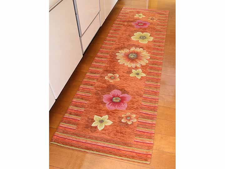 アネモネキッチンマット55 180 オレンジ 有機野菜や自然食品の購入は大地を守る会のお買い物サイト