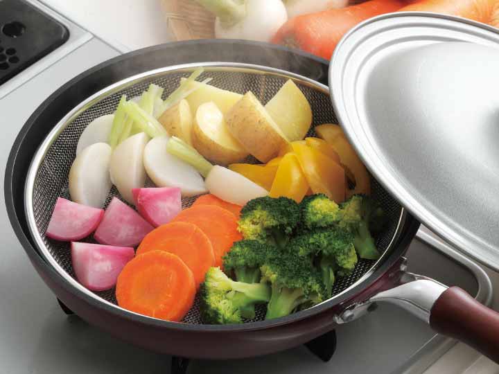 予約　ステンレス蒸しざる25CM_4