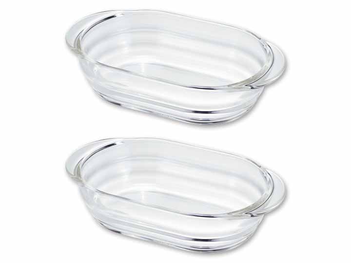 ＨＡＲＩＯ耐熱ガラス製グラタン皿2コセット