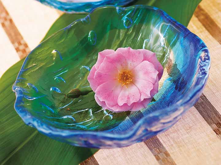 予約 琉球ガラス ゴーヤー鉢（青水・1コ） | 有機野菜や自然食品の購入