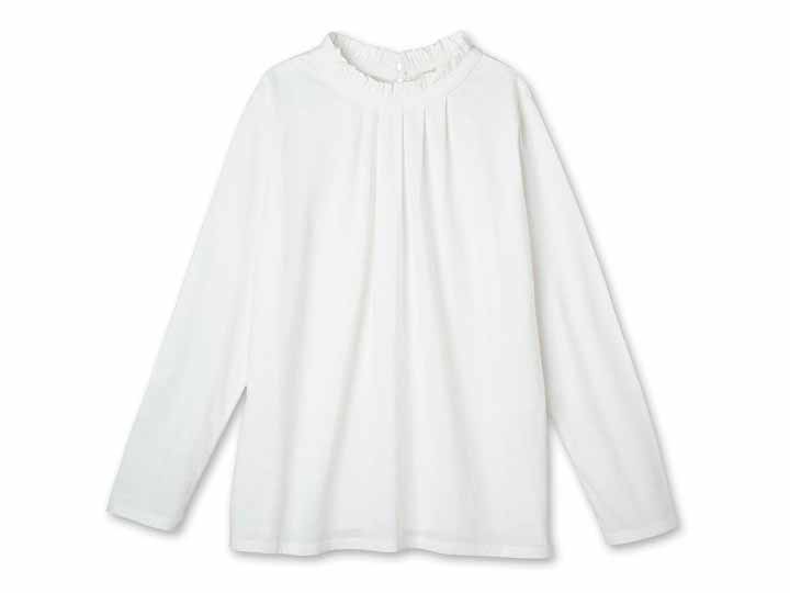 予約　ＯＣ天竺モックネックトップ・エコホワイト・Ｍ