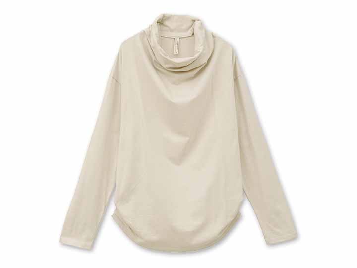 予約　ＯＣ　天竺ドレープネックトップ・ベージュ・Ｍ