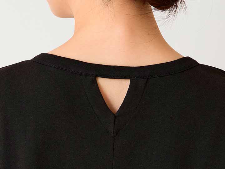 予約 オーガニックコットン 天竺メッセージTシャツ・ブラック・M_4