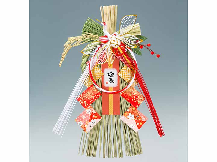 予約　国産　迎春玄関飾り（結香鶴）