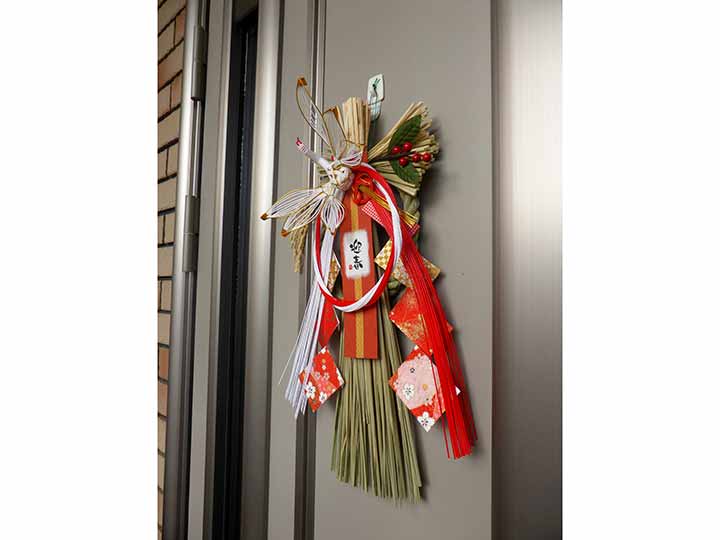 予約　国産　迎春玄関飾り（結香鶴）_2