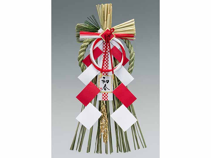 予約　越後玄関飾り（紅白市松初春）