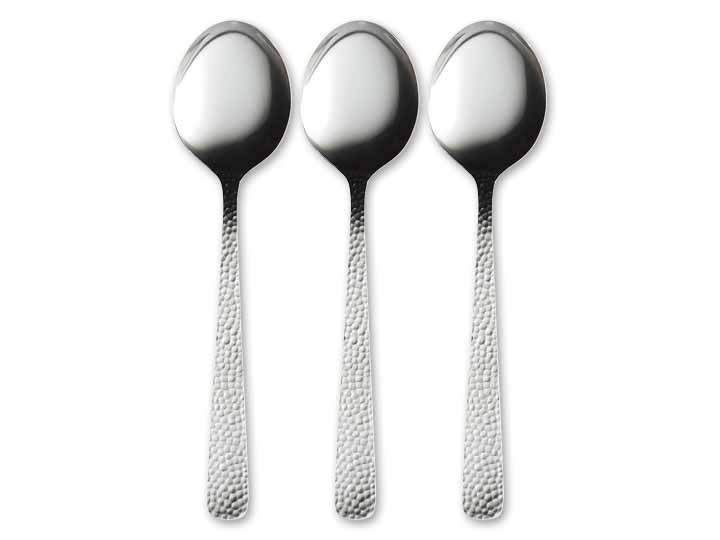 槌目デザートスプーン　3本組　ＴＣ−13　Ｍａｄｅ　ｉｎ　ＴＳＵＢＡＭＥ