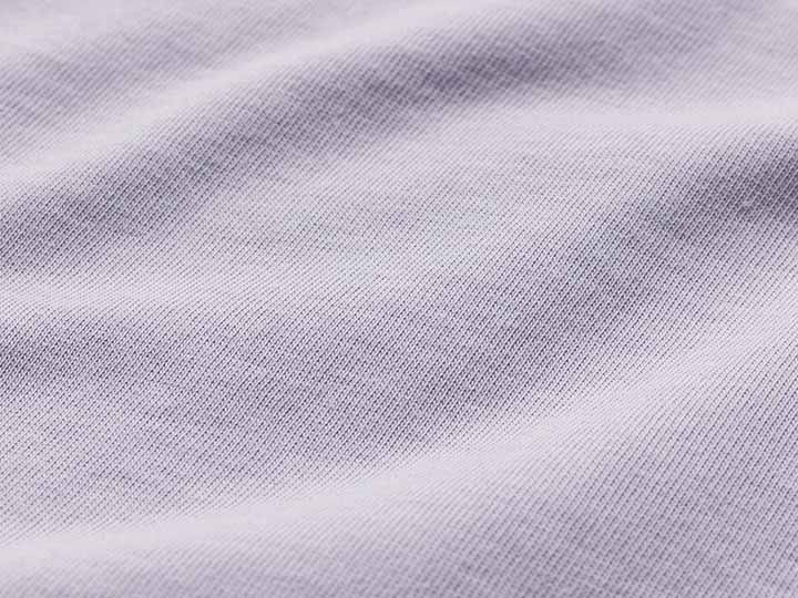 予約　オーガニックコットンＶネック5分袖Ｔシャツ　ライラック_3