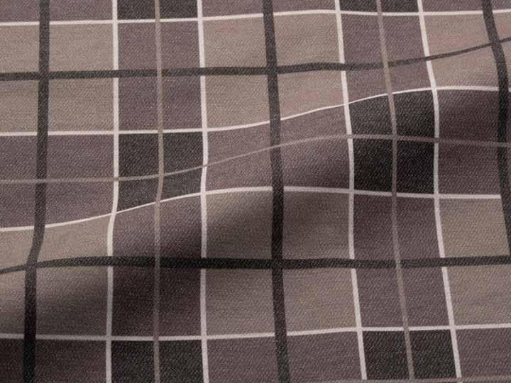 予約　まるでウールのような裏起毛ゆったりストレートパンツ　ベージュチェック　Ｌ_5