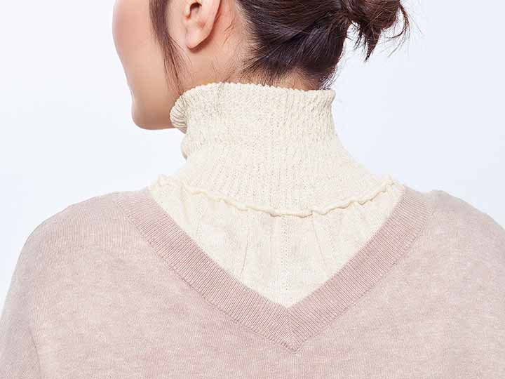 予約　しっとりシルクネックカバー（オフホワイト）_4