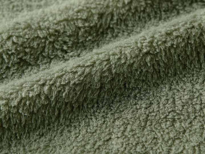 予約 毛布でつくった暖かメンズベスト(カーキ)M_5