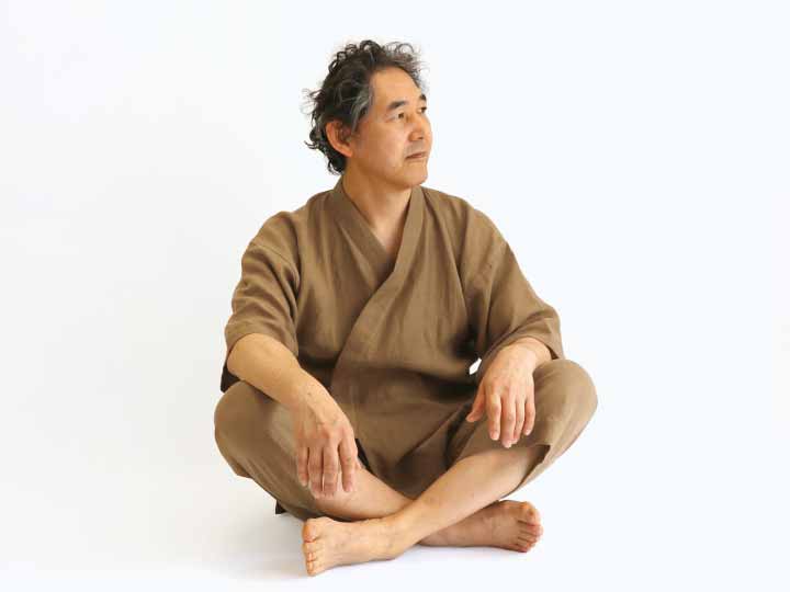 なごみヘンプのくつろぎ甚平　大地　Ｌサイズ_2