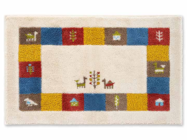 予約　洗えるコーナー吸着玄関マット　シエラ　45×75　ベージュ